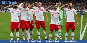 Bức ảnh của trận đấu giữa Đội tuyển bóng đá CH Séc và Thổ Nhĩ Kỳ.